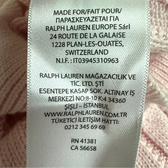 POLO RALPH LAUREN Pink Cable Knit Dress Size XL - Picture 9 of 9